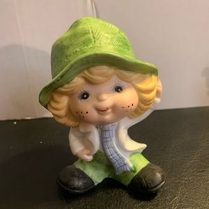 Adorable little gal with Green Hat
